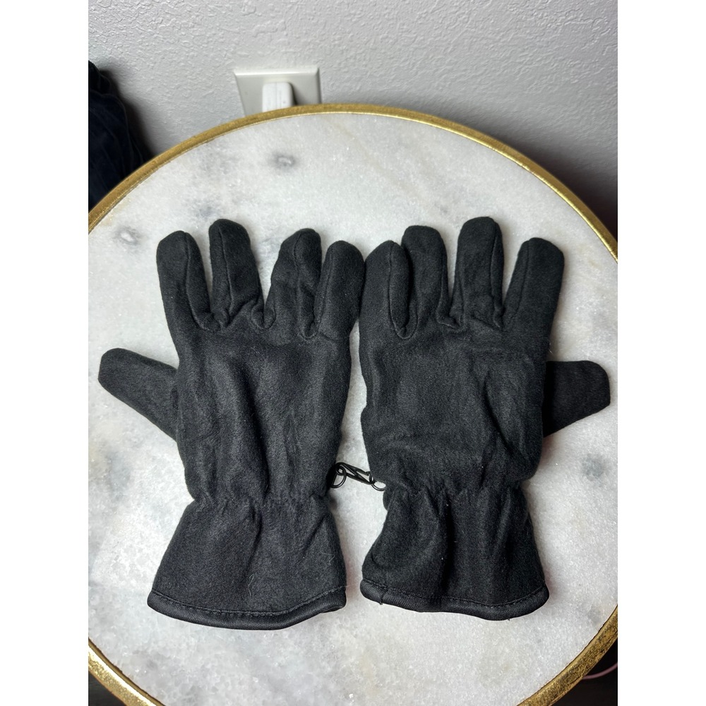 Unbranded Black Fleece Winter Gloves Elastic Wrist Warm Outdoor Accessories